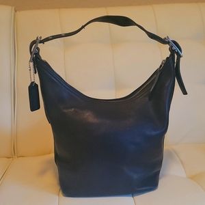 Coach vintage black leather hobo style purse No# G1D-9823